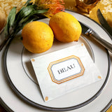 Envoy: Soleil - Custom Place Cards - Laydown Event Size - The Punctilious Mr. P's Place Card Co.