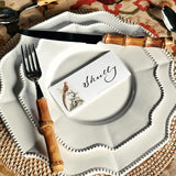 Fanciful Pheasants - Custom Place Cards - Laydown - The Punctilious Mr. P's Place Card Co.