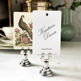 Fanciful Pheasants - Custom Place Cards - Upright - The Punctilious Mr. P's Place Card Co.