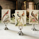 Fanciful Pheasants - Custom Place Cards - Upright - The Punctilious Mr. P's Place Card Co.