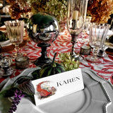 Fiery Pheasants - Custom Place Cards - Laydown - The Punctilious Mr. P's Place Card Co.