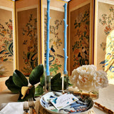 Hickory Twig Candle Pair - Robin Blue - The Punctilious Mr. P's Place Card Co.