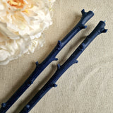 Hickory Twig Candle Pair - Starry Night - The Punctilious Mr. P's Place Card Co.