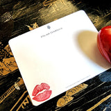 Kisses - Pack of Custom Note Cards - The Punctilious Mr. P's Place Card Co.