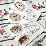 Les Femmes du Monde - Custom Place Cards - Laydown - The Punctilious Mr. P's Place Card Co.