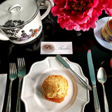 Lover's Eye - Noir - Custom Place Cards - Laydown - The Punctilious Mr. P's Place Card Co.