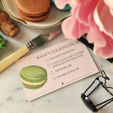 Macarons & Cookies - Custom Dessert Cards - The Punctilious Mr. P's Place Card Co.