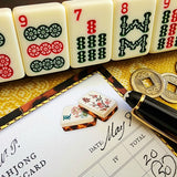 Mahjong Flowers and Seasons: Scorecards S/12 - The Punctilious Mr. P's Place Card Co.