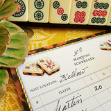 Mahjong Flowers and Seasons: Scorecards S/12 - The Punctilious Mr. P's Place Card Co.