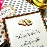 Mahjong: Hand Written Invitations - S/8 - The Punctilious Mr. P's Place Card Co.