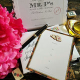 Mahjong: Hand Written Invitations - S/8 - The Punctilious Mr. P's Place Card Co.
