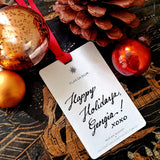 Marian McEvoy: Custom Holiday Gift Tags - Set/ 8 - The Punctilious Mr. P's Place Card Co.