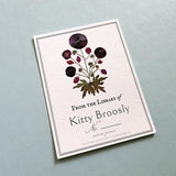 Marian McEvoy: Pressed Poppies - Custom Bookplate - The Punctilious Mr. P's Place Card Co.