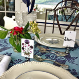 Marian McEvoy: Pressed Poppies - Custom Place Cards - Upright - The Punctilious Mr. P's Place Card Co.