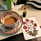 Marian McEvoy: 'Pressed Poppies' Pack of Custom Note Cards - The Punctilious Mr. P's Place Card Co.