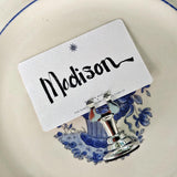 Marian McEvoy: Red Pressed Poppies - Custom Place Cards - Upright - The Punctilious Mr. P's Place Card Co.