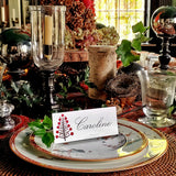 Marian McEvoy: 'Tannenbaum - Custom Place Cards - Laydown - The Punctilious Mr. P's Place Card Co.