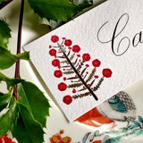 Marian McEvoy: 'Tannenbaum - Custom Place Cards - Laydown - The Punctilious Mr. P's Place Card Co.