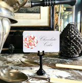 Peony - Custom Buffet Tags s/12 - The Punctilious Mr. P's Place Card Co.