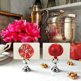 Pomegranate - Custom Place Cards - Upright - The Punctilious Mr. P's Place Card Co.