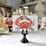 Red Crabs - Custom Place Cards - Upright - The Punctilious Mr. P's Place Card Co.