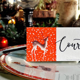 Reindeer Games - Custom Place Card - Laydown - The Punctilious Mr. P's Place Card Co.