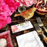 Rose Garden - Custom Place Cards - Laydown - The Punctilious Mr. P's Place Card Co.