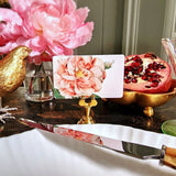 Rose Garden - Custom Place Cards - Upright - The Punctilious Mr. P's Place Card Co.
