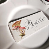 Russula Mushrooms - Custom Place Cards - Laydown - The Punctilious Mr. P's Place Card Co.
