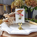 Russula Mushrooms - Custom Place Cards - Upright - The Punctilious Mr. P's Place Card Co.