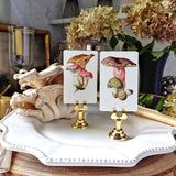 Russula Mushrooms - Custom Place Cards - Upright - The Punctilious Mr. P's Place Card Co.