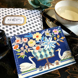 Sarah V Battle: 'Doves & Swans' Pack of Custom Note Cards - The Punctilious Mr. P's Place Card Co.