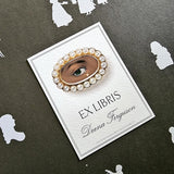 The Lover's Eye Noir - Custom Bookplate - The Punctilious Mr. P's Place Card Co.