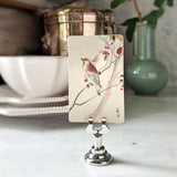 Winter Cardinals - Custom Place Cards - Upright - The Punctilious Mr. P's Place Card Co.
