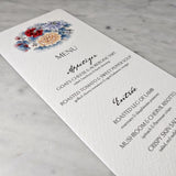 The Punctilious Mr. P's Custom Wedding Suite sampler of place cards, invitation, RSVP card, menu, table numbers and buffet tags