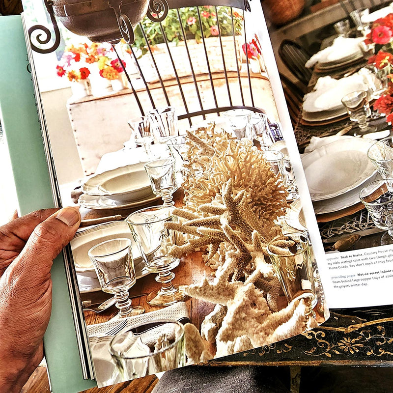 Nora Murphy's Country House Style book showing a dining room tablescape