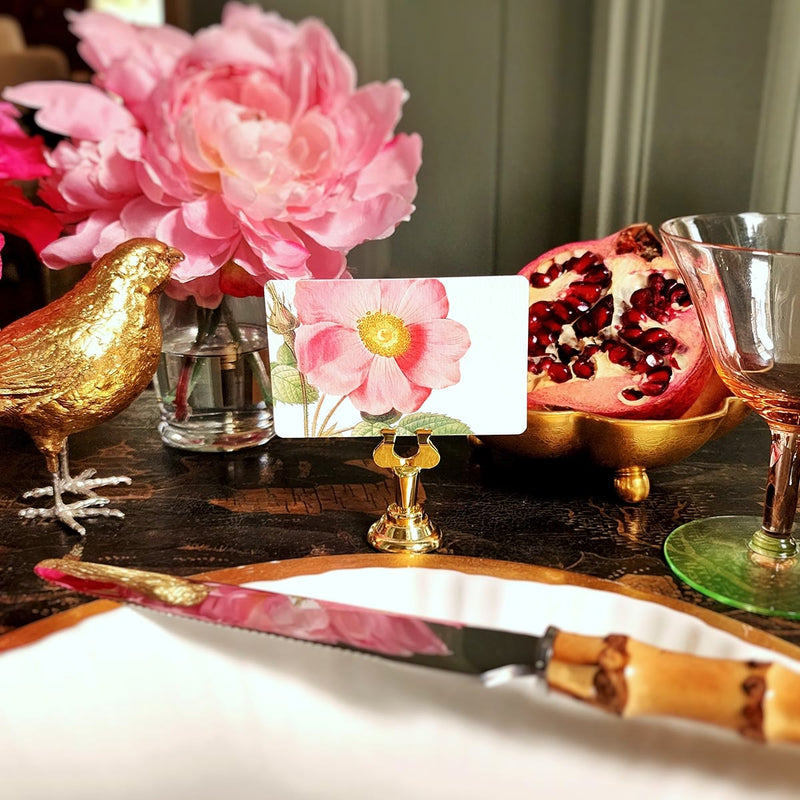Rose Garden - Custom Place Cards - Upright - The Punctilious Mr. P's Place Card Co.