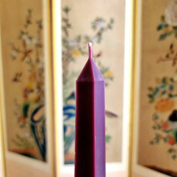 The Punctilious Mr. P's Place Card Co.- Obelisk Candles- Aubergine