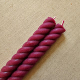 The Punctilious Mr. P's Place Card Co. rope taper candle in Aubergine