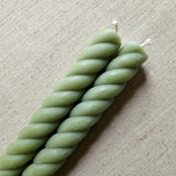 The Punctilious Mr. P's Place Card Co. rope taper candle in sage