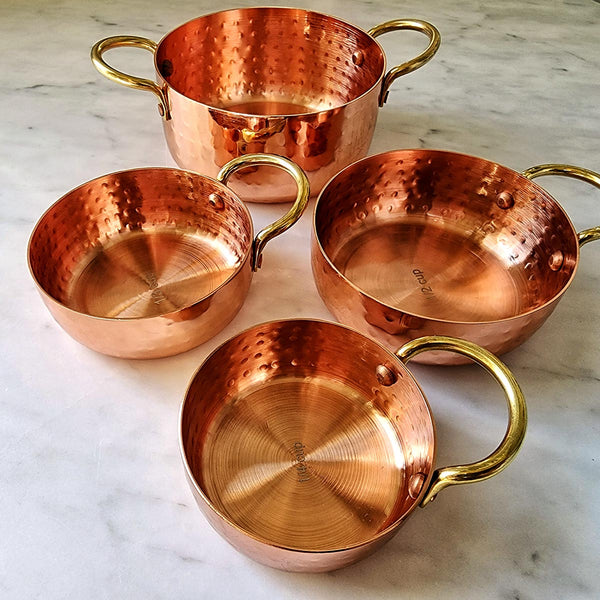 Set/ 4 Copper-Brass: Measuring Cups for the Stylish Kitchen Cooking – The  Punctilious Mr. P's Place Card Co.