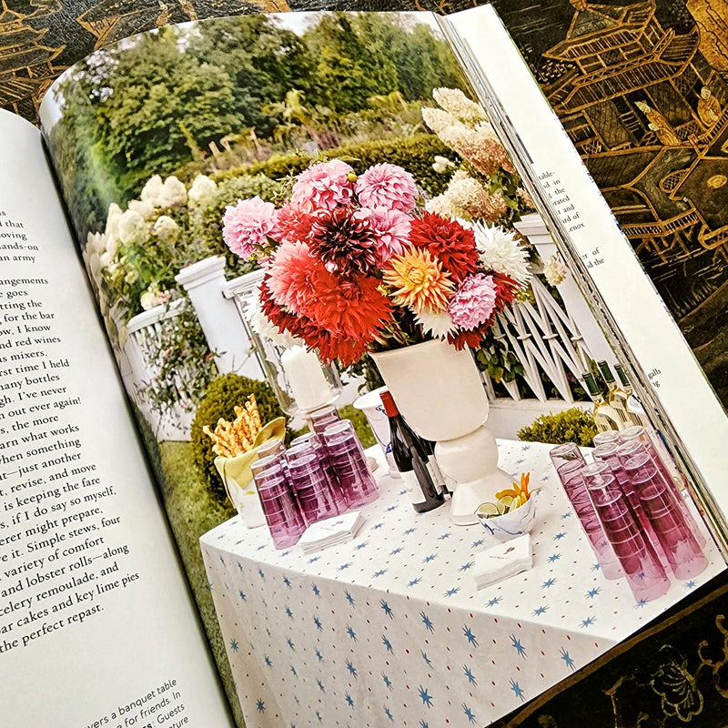 christopher spitzmiller's tablescape with floral arrangement from his book a year at clove brook farm
