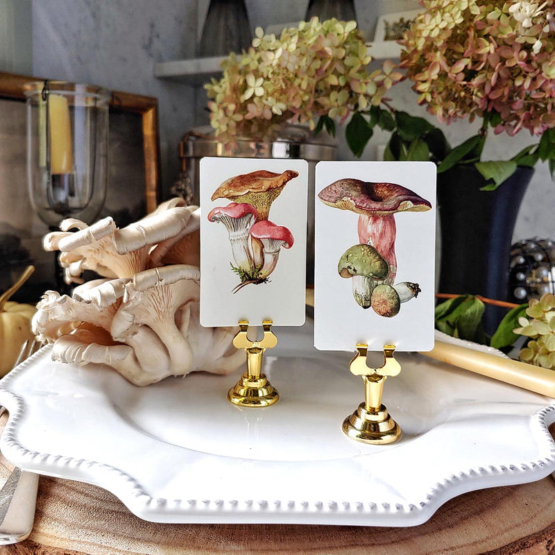 The Punctilious Mr. P's Place Card Co. Russula Mushrooms custom place cards