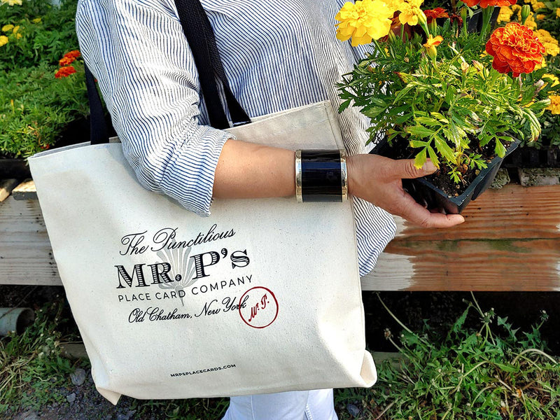 The Punctilious Mr. P's Place Card Co.- Mr. P's Everyday tote bag