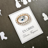 The Punctilious Mr. P's Place Card Co. personalized "The Lover's Eye" motif bookplate in the "Ex Libris" style.