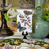 The Punctilious Mr. P's place card co. best selling 'Signs of Spring' custom place cards on a tablescape with hand painted porcelain china