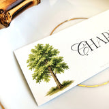 American Sycamore Tree - Custom Place Cards - Laydown - The Punctilious Mr. P's Place Card Co.