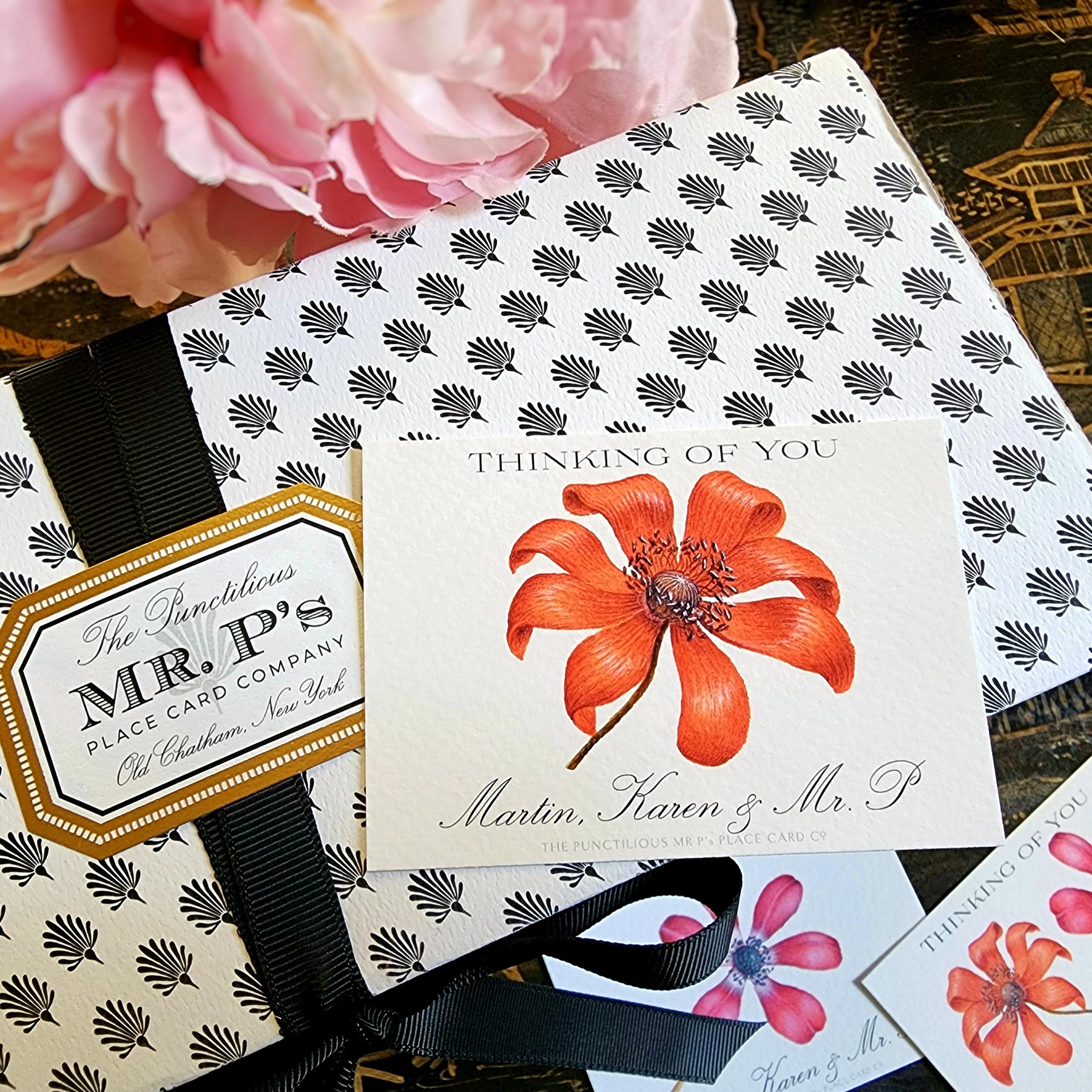 Set/ 18 Anemones- Custom Gift Notes/ Thank You Cards