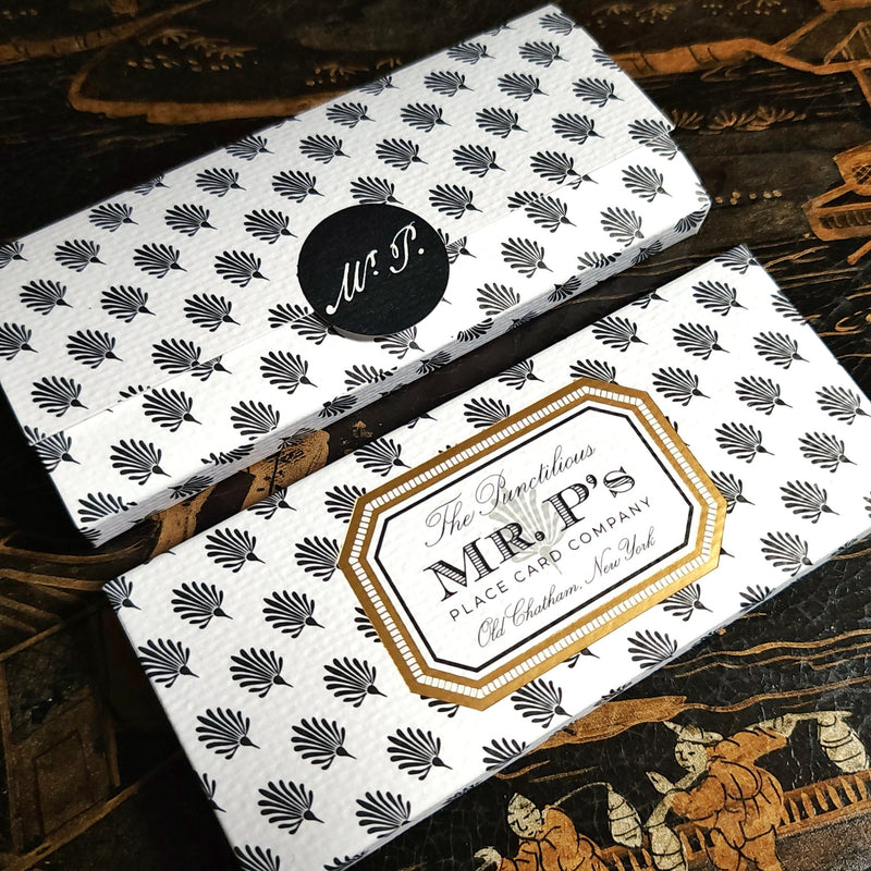 Apple Medley - Custom Place Cards - Oblong - Laydown - The Punctilious Mr. P's Place Card Co.