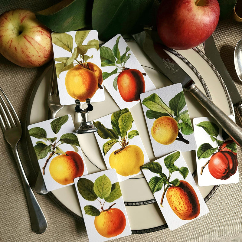 Apple Medley - Custom Place Cards - Upright - The Punctilious Mr. P's Place Card Co.